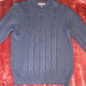 Philosophy Women's Cable Knit Crewneck Sweater - Dusty Blue XL NWOT